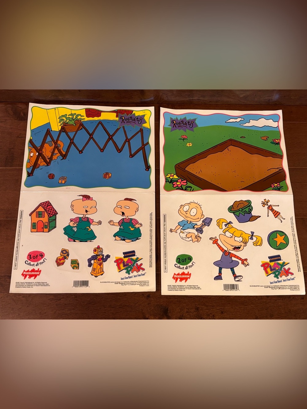 Vintage Rugrats Blockbuster play paks, set of two.